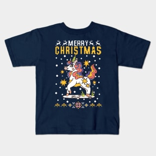 Merry Christmas unicorn Kids T-Shirt